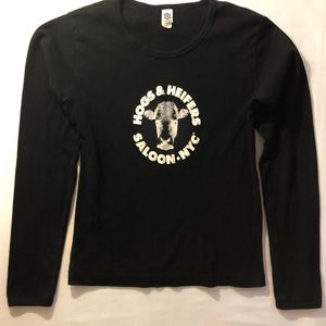 Women’s Long Sleeve Tee Shirt Classic Girl Size M